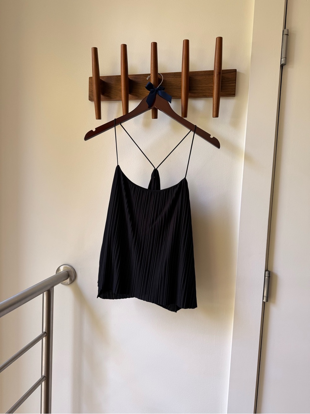 a new day Black Pleated Strappy Cami